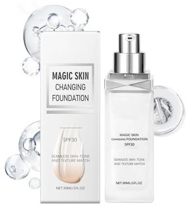 Color Changing Foundation – Skin Tone Matching Cream, SPF 30 Concealer | Hydrating Lightweight Base, Natural Glow Makeup Coverage, Moisturizing Face Cream For daily beautyRoutine Scenario
