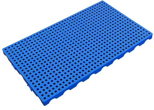 Paleta de plástico de 5 cm, almohadilla de rejilla de almacenamiento impermeable, rejillas transpirables de polietileno de alta densidad, estantes para artículos, paletas de suelo anidables ligeras