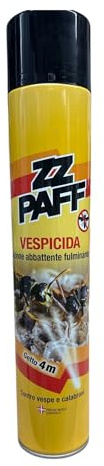 Insetticida Spray Vespe e Calabroni 750 ml Lunga Gittata fino 4 Metri Azione Abbattente Fulminante Made in Italy