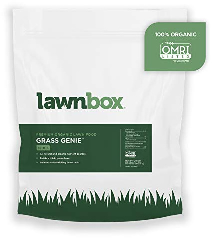 Lawnbox Grass Genie 10-0-6 100% Organic Spring Grass Fertilizer 16 lb Bag Covers 2,500 sq ft