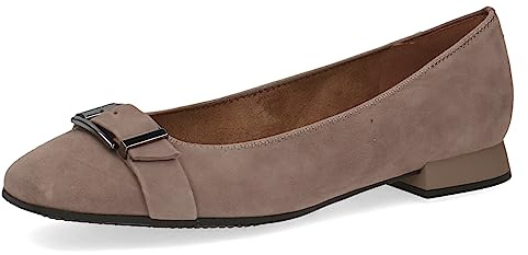 CAPRICE Ballerines Memotion en Daim avec Talon Bloc Largeur G, Marron (Mud Suede), 40 EU