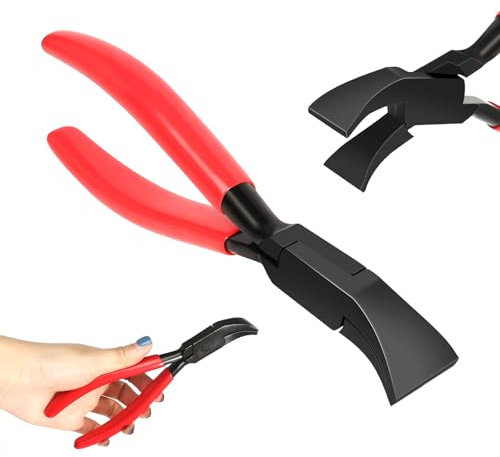 Alicates de Plegado 45°, Alicates para Doblar Chapa Alicates Plegables, Alicates de Doblado con Mango Antideslizante para Doblar y Alisar Chapas Ancho de Boca de 22 mm (Rojo)