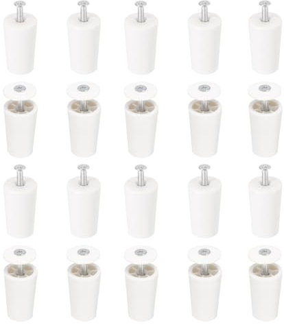 QUARKZMAN 20 Pcs Butée Volet Roulant 40mm Butée de Volet Roulant Bouchon d'Arrêt en Plastique avec Rondelles et Vis pour Volets Roulants Lames de Volets Roulants, Blanc