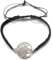 MODA MavillA Pulsera árbol de la vida, cordón trenzado negro, acero, ajustable, caja de regalo incluida, Grande, Acero inoxidable, Acero.