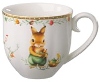 Villeroy & Boch – Annual Easter Edition tazza edizione annuale 2026 colorata con accenti dorati, tazza caffè o tè, tazza di Pasqua in porcellana, oggetto da collezione, porcellana Premium