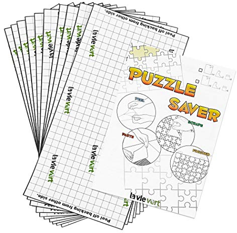 Lavievert Lot de 10 feuilles de papier adhésif pour économiser les puzzles