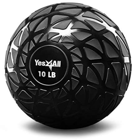 Yes4All Slam Balls, 10-40lb Medicine Ball Weight, Durable PVC Sand Filled Workout Dynamic Medicine Ball for Core Strengthen