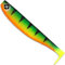 Monkey Lures Fat Lui - 9 cm, 11 cm, 14 cm, 18 cm, 23 cm - Big L Köder, Gummifisch, Angelköder, Softbait, Hechtköder, Kunstköder Angeln, Gummiköder (Firetiger - stark UV aktiv, 14 cm)