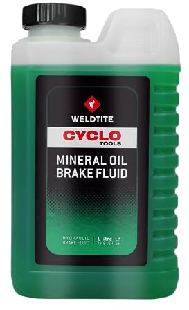 WELDTITE Mineral Oil Brake Fluid for Bike Hydraulic Disc Brake Maintenance, Long-Lasting Brake Fluid Solution, 1 Litre