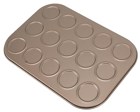 Bandeja Superior para Muffins, Bandeja Antiadherente para Muffins, Utensilios para Hornear Macarrones, Molde para Hornear, Utensilios para Hornear de Acero Al Carbono, Molde para