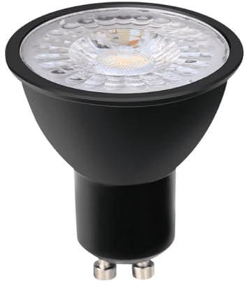 CALEX Faretto LED GU10, Nero, 2700K Luce calda, con sensore giorno/notte, per Interni & Esterni