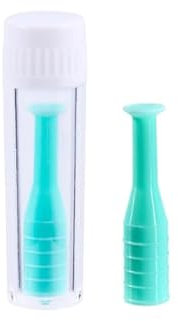 6 Pack Silicone Contact Lens Inserter, Contact Lens Remover with 2 White Tweezers, Hygienic Suction Holder for Soft and Hard Lenses Ideal for Travel and Daily Use Lightweight and Portable Design Green