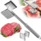 Yopinmall Fleischklopfer Edelstahl, Doppelseitig Antihaft Schnitzelklopfer Fleischhammer Schnitzelpresse für Schnitzel, Koteletts, Steaks