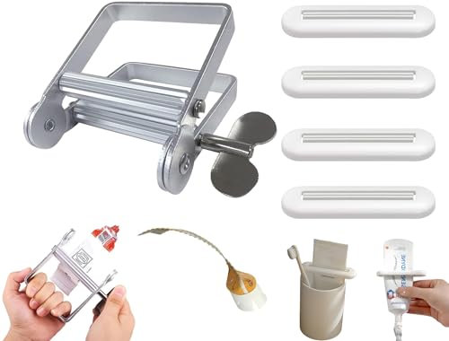 Guidre Exprimidor De Tubos,Herramienta para Enrollar Tubos De Aluminio para Exprimidor Adecuado,Apretadores de Tubos,para El Kit De Rodillo De Escurridor De Pasta De Dientes (A)