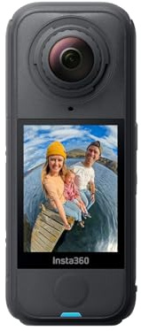 Insta360 X4 Air Nero grafite- Videocamera leggera 165g 8K 360, Effetto Selfie stick Invisibile, lenti sostituibili, prima registri poi inquadri, cover antivento integrata, stabilizzazione FlowState.