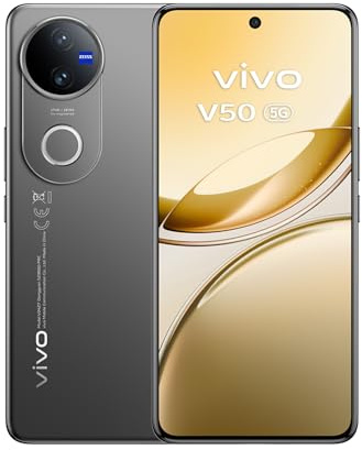 vivo V50 Smartphone 5G | Triple Caméra ZEISS 50MP avec OIS | 12+12 Go RAM + 512 Go ROM | Écran AMOLED 6,77” incurvé | Batterie 6000 mAh FlashCharge 90W | Snapdragon 7 Gen 3