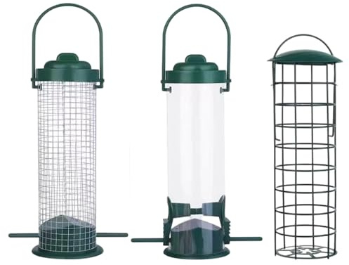 per da esterno – per di grande capacità in metallo antiruggine Durevole per fringuelli selvatici e cinciallegre per perfetta per giardino cort