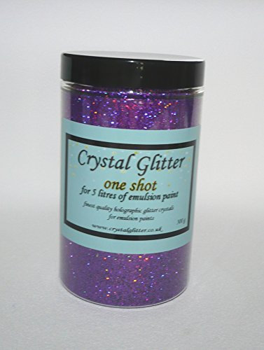 Crystal Glitter for Emulsion Wall Paint, One Shot for 5 Litre Paint,300g (Purple Haze)