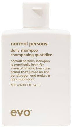 EVO Normal Persons Daily Shampoo, Tiefenreinigendes Shampoo für normales & fettiges Haar, Reinigungsshampoo entfernt Rückstände aus dem Haar, 300 ml