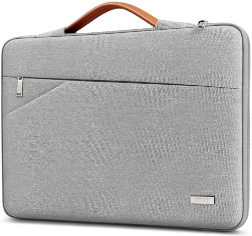 TECOOL 14 Pouces Housse Ordinateur Portable Pochette PC Portable Étanche pour 14 Pouces HP Lenovo Dell Acer ASUS Chromebook Notebook, Housse 15,3 Pouces MacBook Air M2 M3 M4(2023-2025), Gris
