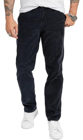 Rock Creek Herren Cordhose Chino, Regular Fit, Straight Cut, klassischer Cord-Chino Style, weich & strapazierfähig, lässig-elegant für Büro und Freizeit, Navy, Größe W40 L30 RC-2156