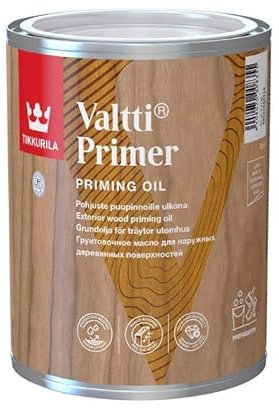 TIKKURILA Valtti Primer - Clear Exterior Wood Priming Oil For Timber Protection - 1 Litre