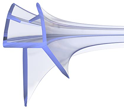 NYCENT Pre Curved Shower Door Seal Strip for 4-6mm Curved Glass – 90cm Long Pre Curved Shower Screen Seal Strip That Covers up to 20mm Gap - Perfect Transparent Shower Screen Seal Replacement