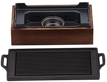 Japanese BBQ Gril, Double Thickened Grill Plate Smokeless Barbecue Grill Accessories Set Portable Charcoal Stove Barbecue Accessories Tools Household Indoor