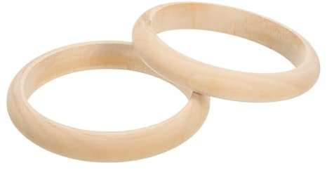 METALLIXITY 4 Stück Holzring (80mm/3,15 Zoll), Holzringe zum Basteln, Unvollendeter natürlicher runder Holzring handgefertigt - für DIY-Projekte, Schmuckherstellung und Wohnkultur