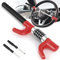 LAMA 5 Digit Combination Car Steering Wheel Lock, Password Code Steering Lock, Retractable Keyless Heavy Duty Steering Wheel Lock, Universal Anti-Theft Car Steering Fit for Cars, Trucks, Vans, SUVs