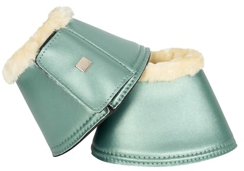 Imperial Riding IRHLovely Cloches de Sabot amortissantes et Anti-frottements avec Doublure en néoprène et Fermeture - Cloches Robustes pour l'entraînement et la Vie Quotidienne - Vert Sauge