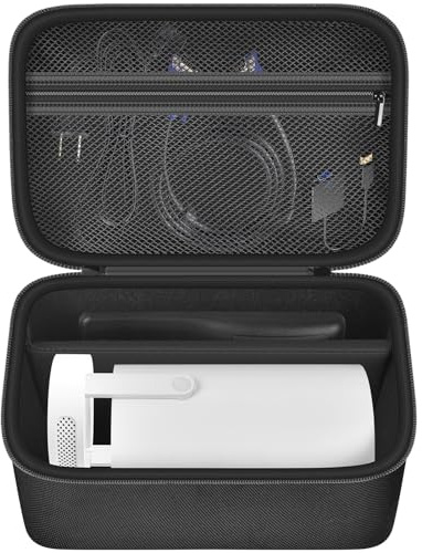 Upgraded Mini Projector Case Compatible with Magcubic HY300Pro+ / HY300PRO for ENUOSUMA HY300 ULTRA for Alwtniet Portable Projector 4K 1080P Support, Storage Organizer for Accessories-Black (Bag Only)