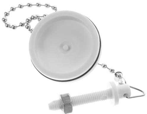 LIFKOME Bath Plug and Chain Stainless Steel Sink Stopper with Pull Ring, Tub Drain Stopper for Bathtub and Kitchen Sink, Sturdy Sealing Cover for Bathroom Drain Use