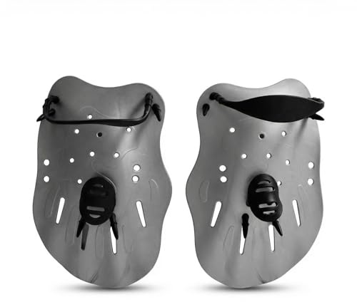 Hand Paddles Schwimmen Training, Schwimmpaddel mit Silikonriemen für Damen Herren & Kinder, Rutschfeste Schwimmhandschuhe für Kraulen & Freiwasser, Langlebige Schwimmhilfe zur Verbesserung der Schlagt