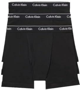 Calvin Klein Men's Cotton Classics 3-pack Boxer Brief, 3 Black, X-Large