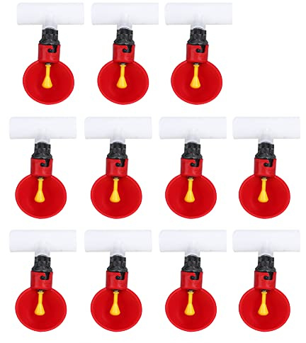 10 Piezas de Bebedero automático de Agua de Pollo, 1/2 Pulgada de te Aves de Corral gallina alimentación Tazas de Agua