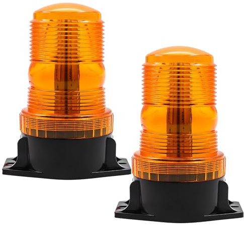 Biqing Gyrophare LED,15W Lumière Stroboscopique D'urgence Attention Signalement lumières 12V 24V Feu Urgence Strobe pour Camion Chasse-Neige Dépanneuse Élévateur (1, Jaune)