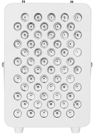 HELIO Premium rödljuslampa, röd ljusterapipanel - 5 bioaktiva våglängder, hög irradians, ultralåg EMF, inget flimmer, meditativt lugn, infraröd lampa, värmelampa (HELIO 1 pro, 300W (60 x 5W))