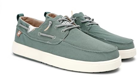 WALK IN PITAS | MAUI | Mocasines de Hombre | Náuticos Casuales | Zapatillas de Vestir | Zapatos sin Cordones | Deportivas Casual | Calzado Walkinpitas | Verde 44