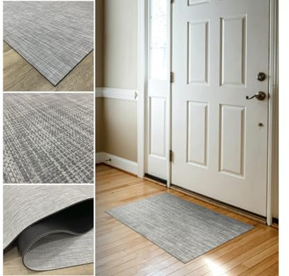 Tadi & Imperio1979 Alfombra Vinilo Trenzado - Vinílica 50x40 - Exterior, Cocina, Salón y Recibidor