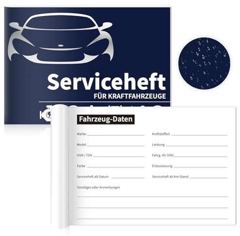 Beimeii 2 styck servicehäfte KFZ kontrollhäfte bil A5 Universal servicehäfte för motorfordon alla personbilar För både nya och äldre bilmodeller Lämpligt för begagnad bil Blua