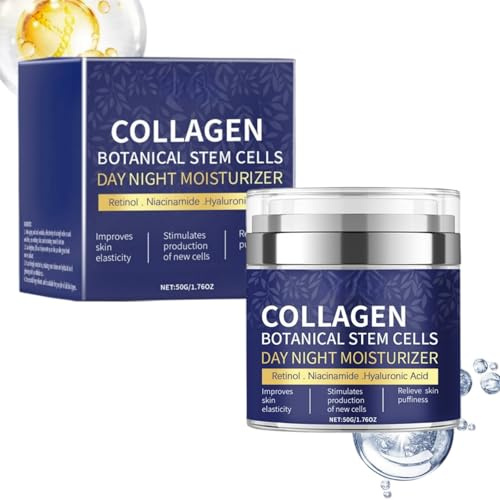 Anti Aging Face Cream with Retinol Serum & Hyaluronic Acid,Retinol Moisturiser with Niacinamide & Botanical Stem Cells,Day & Night Wrinkle Cream for Women,Airless Pump,Day Cream for Women Anti Aging