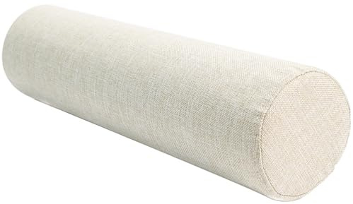 seokor Cojín Cilíndrico Multiusos con Funda Extraíble y Lavable - 40/50/60/80/90cm Almohada Cervical Redondo Soporte para Cuello/Lumbar/Cabeza para Cama, Sofá, Silla, Coche y Yoga(B,15x70cm/6x27in)
