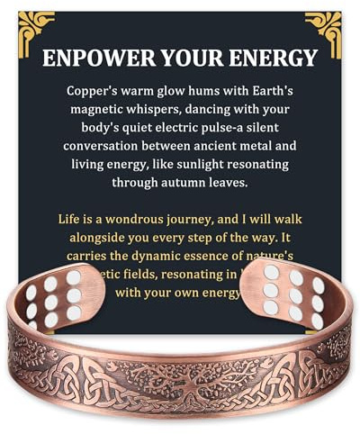 BioMag Copper Bracelet for Men Magnetic Bracelet,Copper Wristband with Ultra Strength Magnets, Adjustable with Tools