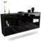 Dekati Sideboard Charleston hängend (180x77x35cm) Korpus anthrazit matt - Front Hochglanz Schwarz - Push to Open - Leichtlaufschienen