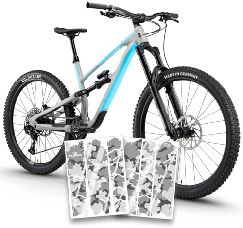 unleazhed Bike Protection BP01 L Frame Undercover Glossy | Rahmenschutzfolie für Mountainbikes | Made in Germany | 19 -teiliges Rahmenschutz-Set