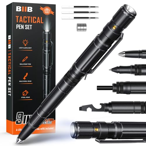 BIIB Idee Regalo Uomo, Multiuso Penna con Torcia Elettrica Gadget Utili, Regalo Natale Uomo, Regalo Uomo Compleanno, Regalo Festa del Papà, San Valentino per Lui, Regalo Anniversario per Lui/Lei