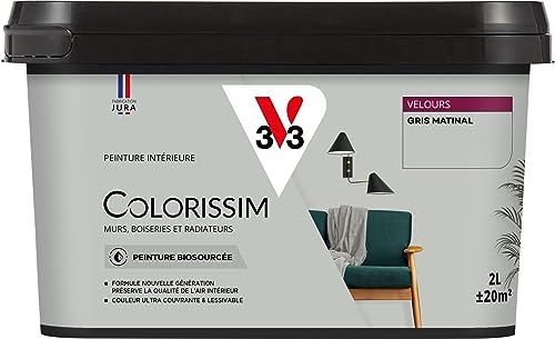 V33 Peinture multi-supports Colorissim® Gris matinal Velours 2L