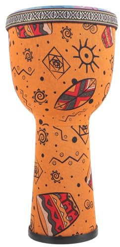 Garneck Tamburo Djembe Tamburo Bongo Professionale 8 Pollici Tamburello Stile Africano Occidentale Illuminazione Della Infanzia Strumenti Musicali Di Halloween Per Bambini