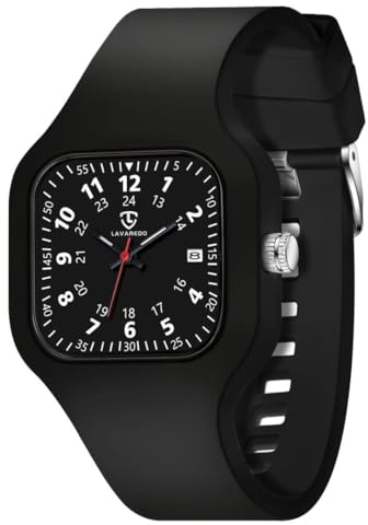 aswan watch Unisex Analog Quarz Armbanduhr mit Silikonarmband für Damen Herren Krankenschwester Ärzte Studenten - Datum,3 Zeiger,Leuchtzeiger,38 mm Gehäusegröße